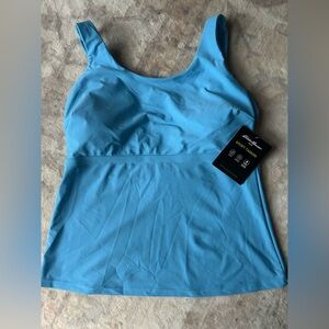 NWT Eddie Bauer Swim Misty Blue Sport Tankini Camisole